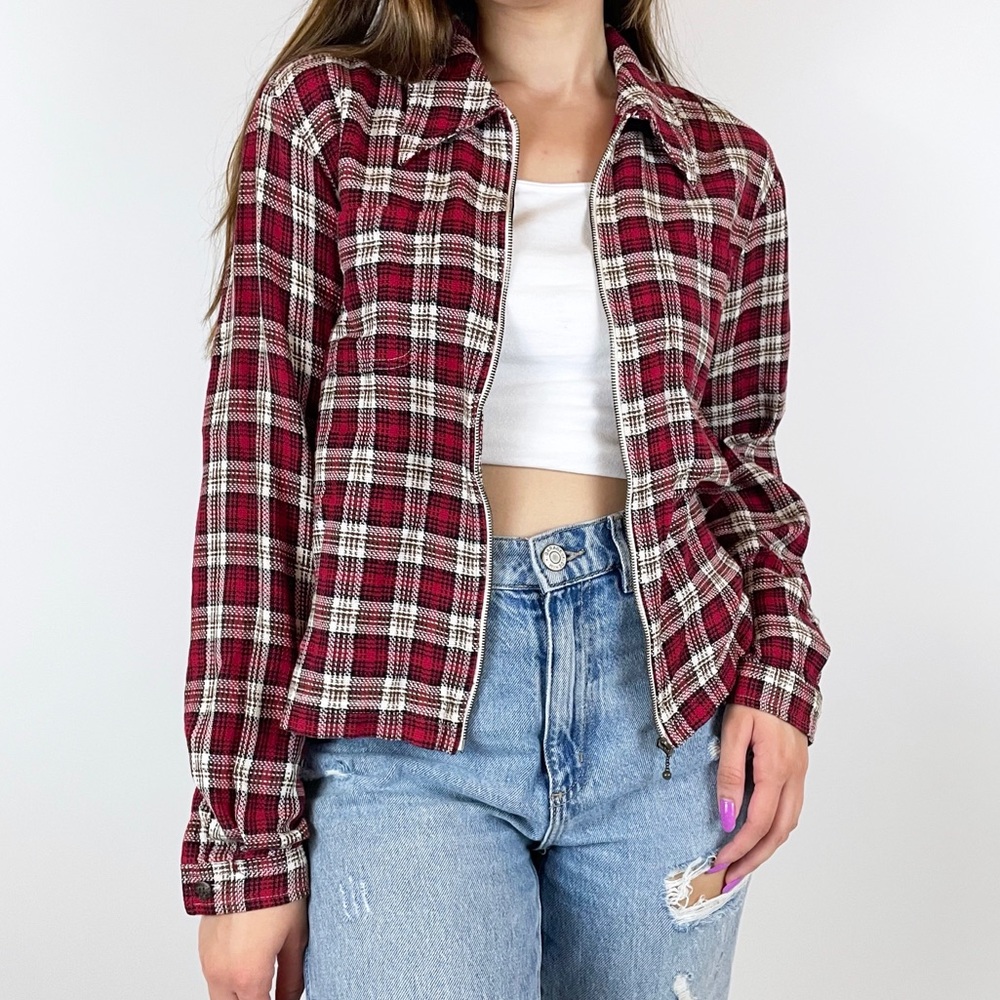 Vintage 90s Aeropostale Red Flannel Jacket